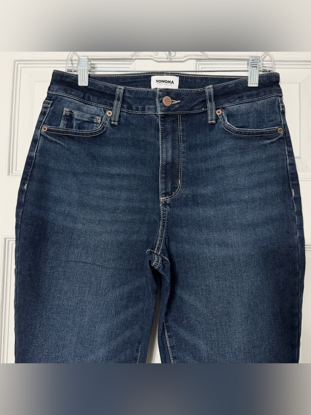 Sonoma Mid-Rise Bootcut Blue Jeans Dark Wash Lot of Two Pairs NWOT - Picture 9 of 12